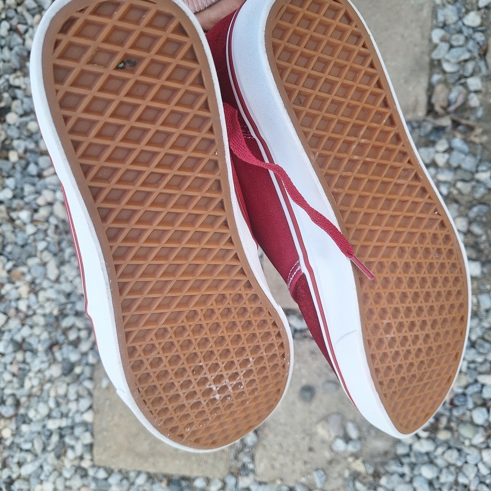 Vans Atwood Red Chili Pepper Sneakers Checkerboard Liner 11.5 - Picture 13 of 13